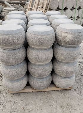 热销青石柱墩石园林古建空心石柱顶石大理石柱基石柱脚仿古