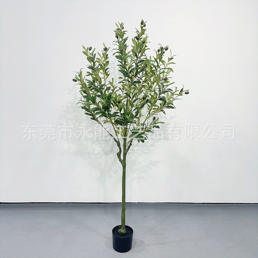 仿真橄榄树北欧风家居饰品假造型橄榄树摆件门面店装饰假绿植盆栽