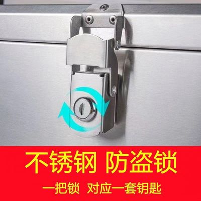 热销摩托不锈钢后备箱电动车尾箱工具箱储物箱外卖箱不锈钢箱子大