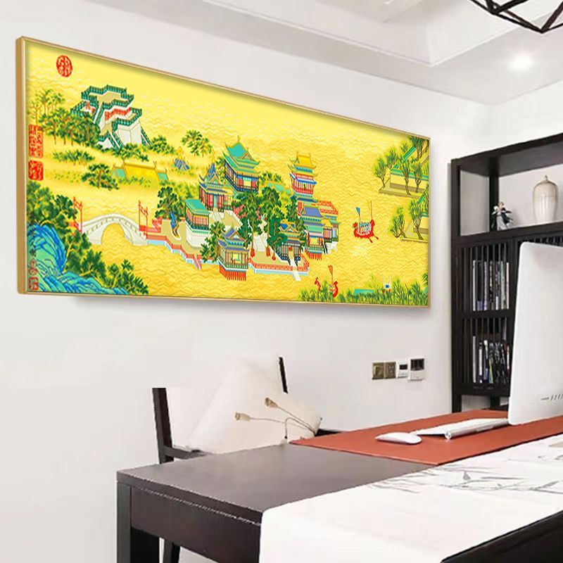 清明上河图十字绣2024新款线绣高端大气客厅名画风景满绣手工刺绣