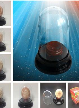 蛋雕工艺品亚克力透明防尘罩 文玩蛋雕底座收藏盒子展示台 包邮