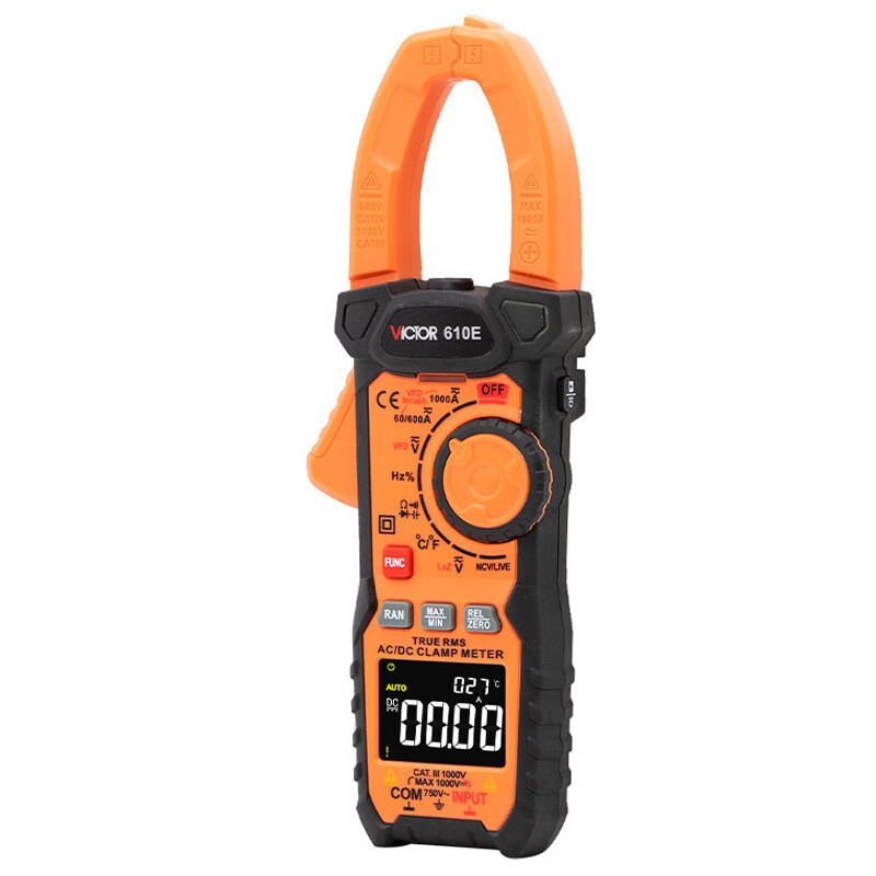 胜利仪器（VICTOR）VC610E钳形表数字钳形万用表真有效值交直流电
