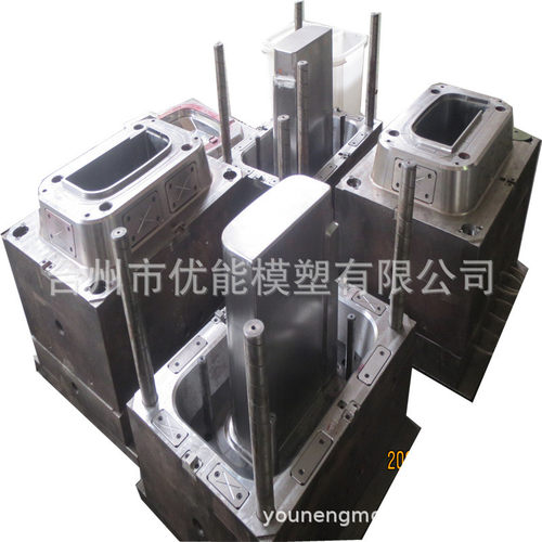 热销hdpe100升垃圾桶模具pe垃圾桶240l注塑模具自己开模爆品