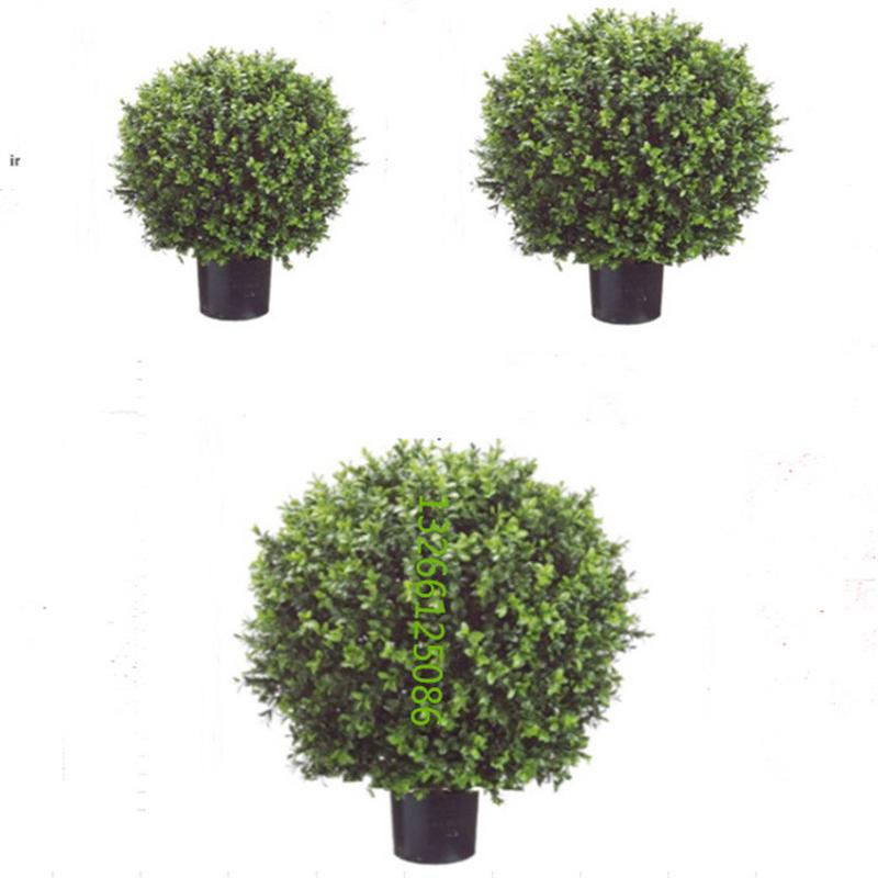 黄杨球仿真圆球形圆叶黄杨木松针型柏白蒂万年青树型假梅热带绿摆