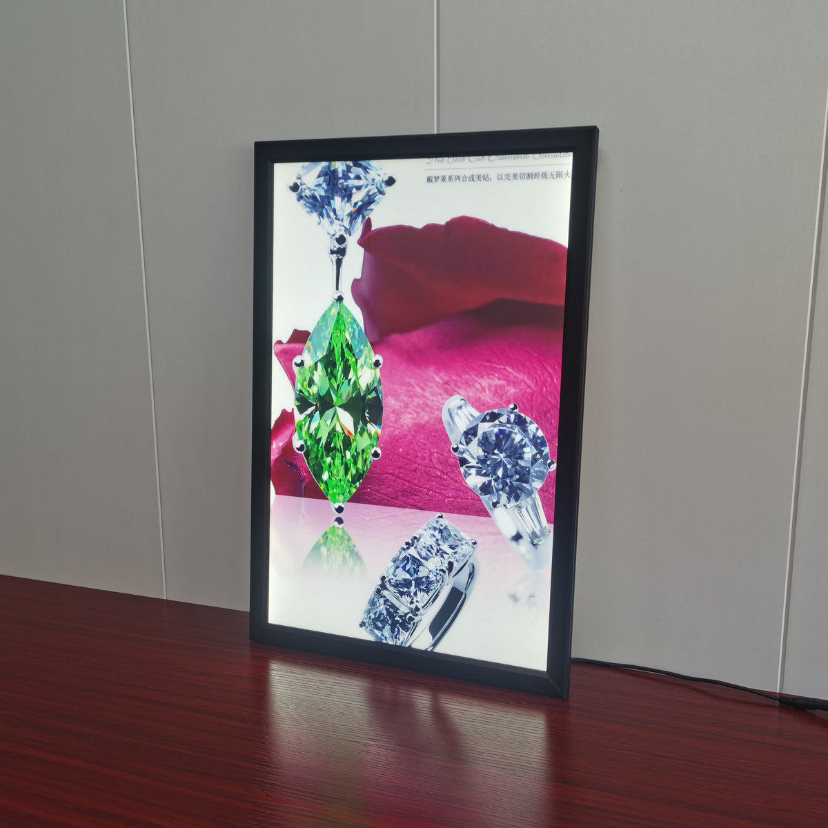 导光板铝合金广告灯箱18*24''' 高品质led超薄灯箱 led海报灯箱图片