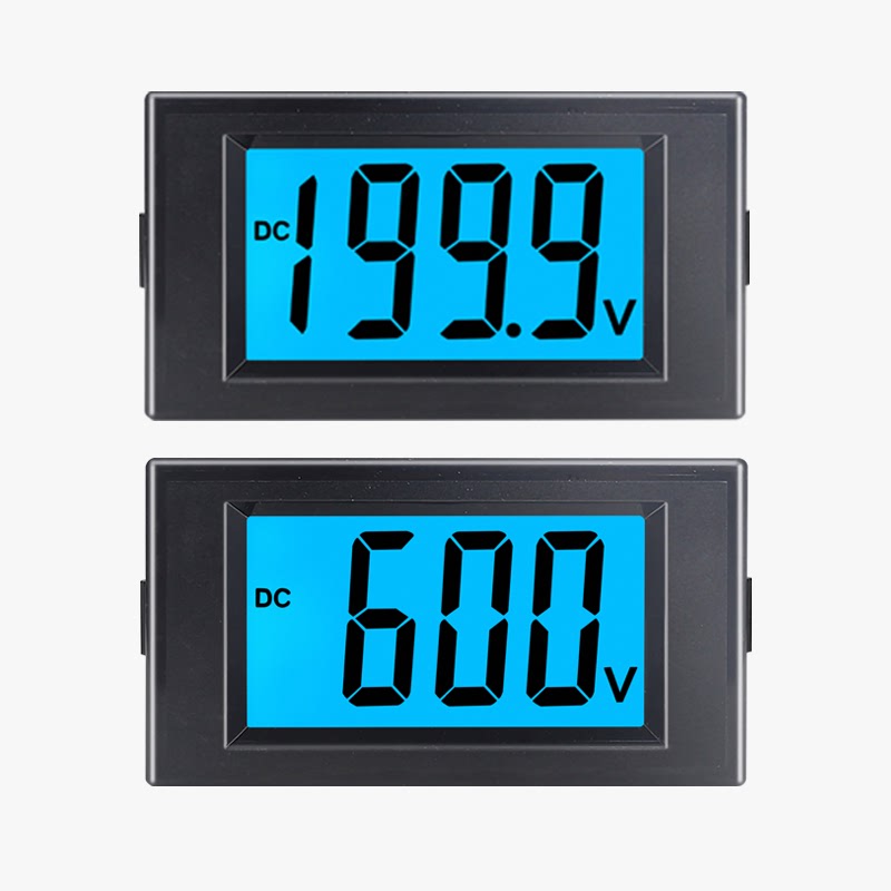 0-12v24v200v600v直流数显电压表液晶数字显示表头D69-30隔离电源