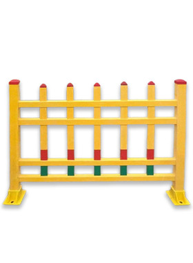 变压器围栏配电箱栏杆户外电力箱防护隔离栏 玻璃钢黄色栅栏围挡