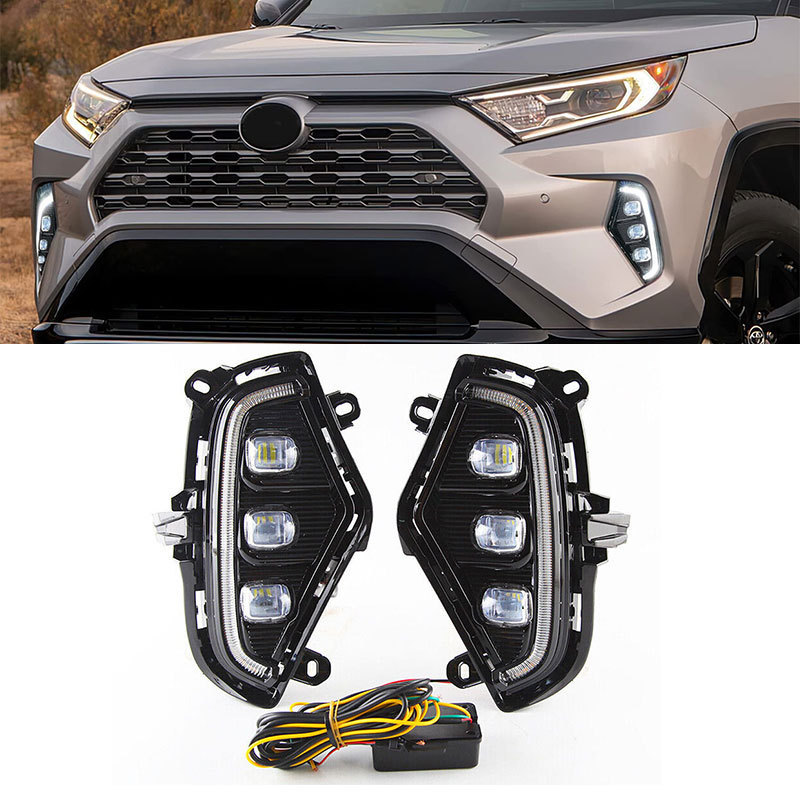 适用于丰田荣放ToyotaRAV42019-2021Led日行灯带转向雾灯总成