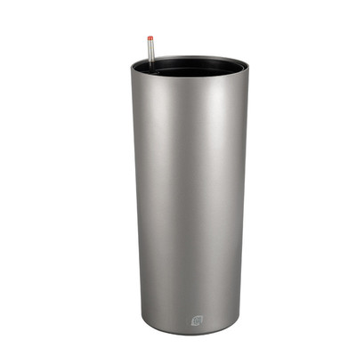 宜植堂租摆圆形直筒花盆烤漆花盆懒人自吸水花盆批发落地烤漆中号