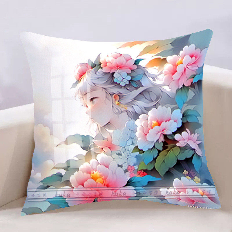 热销24新款自己枕套靠枕沙发卧室车上十字绣抱枕绣满绣