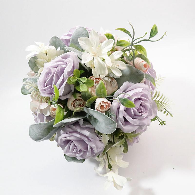 婚礼雅阁fh-536艺仿真花艺手捧花束影楼拍照样板间花艺设计7色