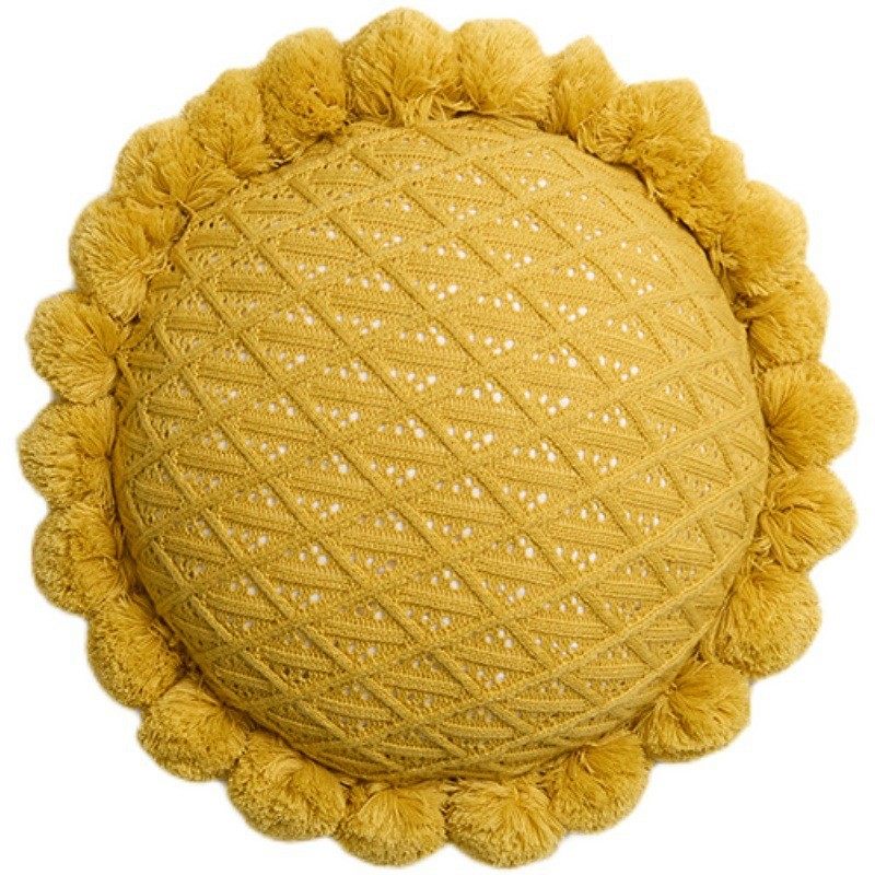 针织圆枕抱枕花圆形蒲团靠垫彩色厅腰枕靠垫家居卧室上客靠包抱枕,居家布艺,靠垫/抱枕,淘宝优惠券,粉丝福利购,淘宝优惠卷