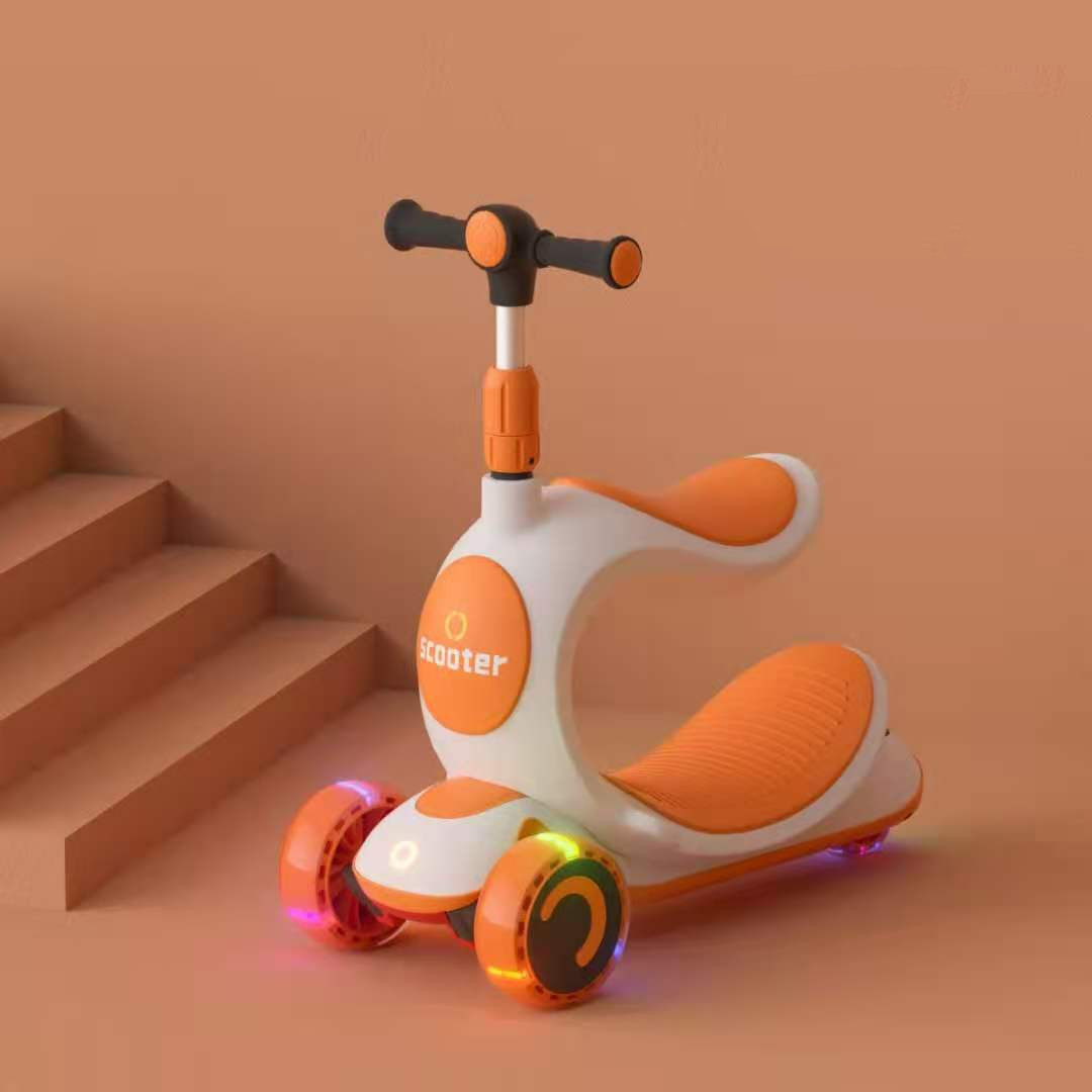 热销滑板车儿童2-3-6岁三合一可坐可骑8岁溜溜车小孩踏板单脚滑滑