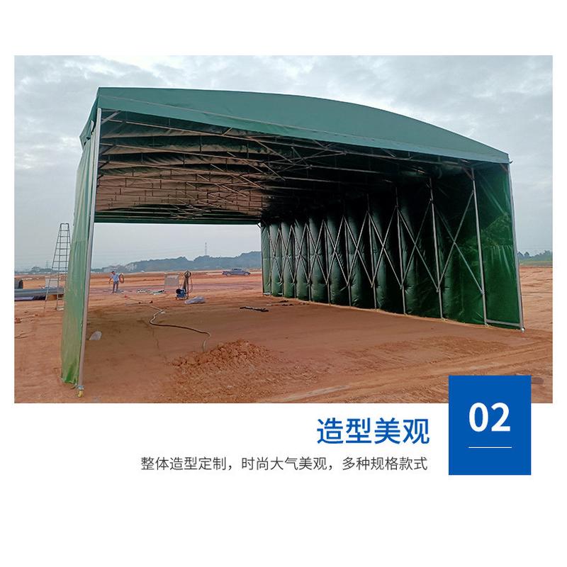 厂家定制工地推拉篷荣双推拉篷可定制户外遮阳篷带围布