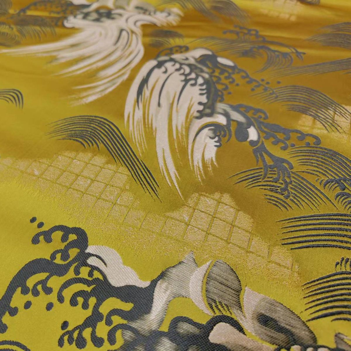 新中式提花布料高精密 轻奢风沙发坐垫抱枕面料 桌旗装饰布料批发