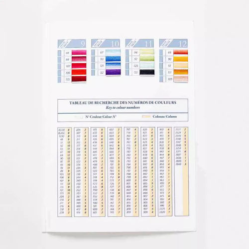 热销法国出品真线art237刺绣线本十字绣更新版真线色卡手缝线色卡
