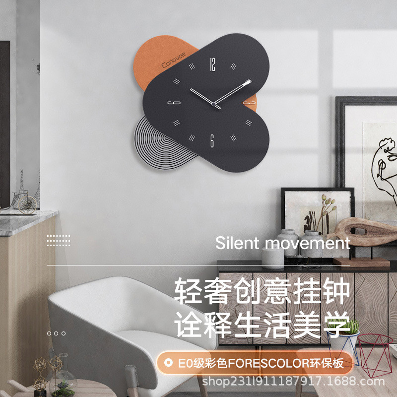 时钟轻奢简约表挂墙创意欧式静音客厅装饰钟表挂钟