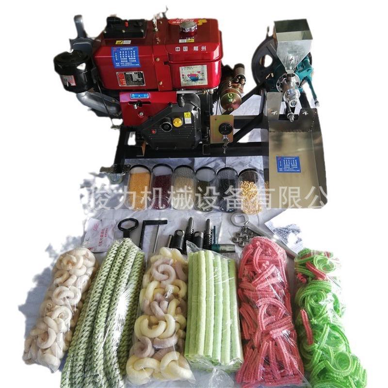 新品玉米膨化机视频杂粮面粉膨化机图片骏力三相电汽油膨化机厂
