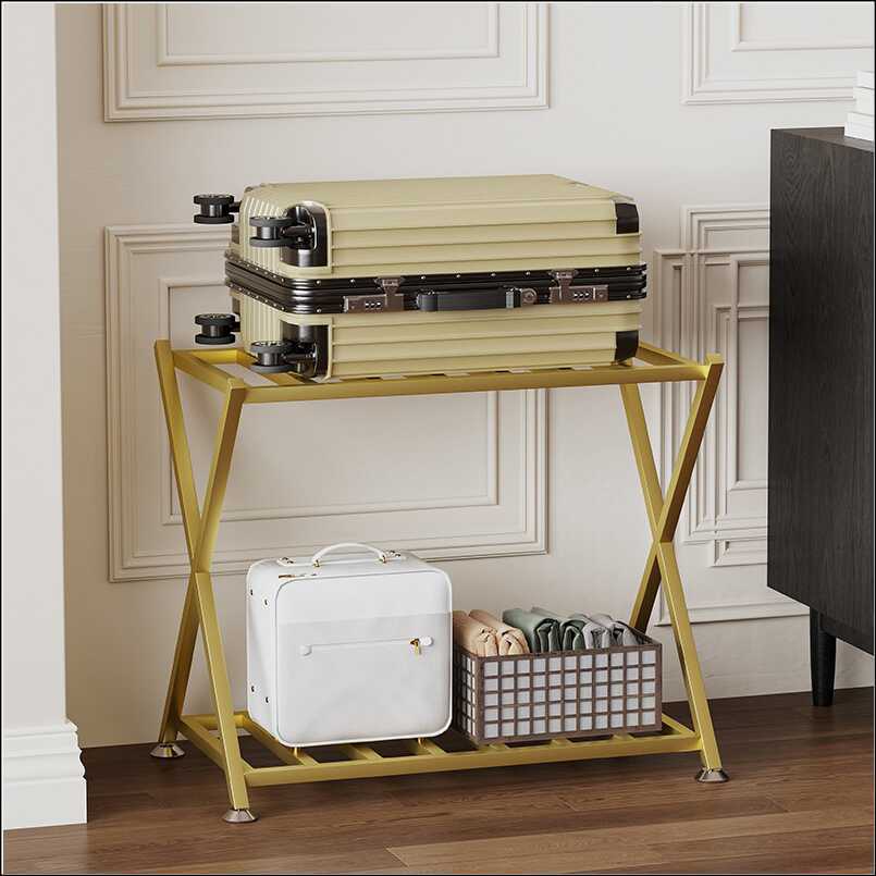 行李箱置物架家用落地可移动放衣服的架子卧室客厅收纳整理储物柜