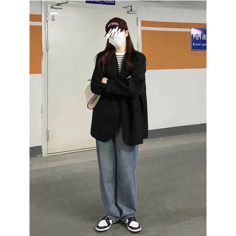 2024春装新款大码胖mm200斤韩版宽松休闲廓形女