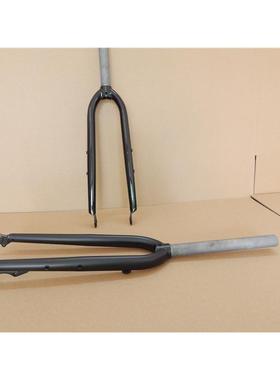 热销黑色公路车前叉钢叉碟刹无标cr-mo铬钼钢直管快拆