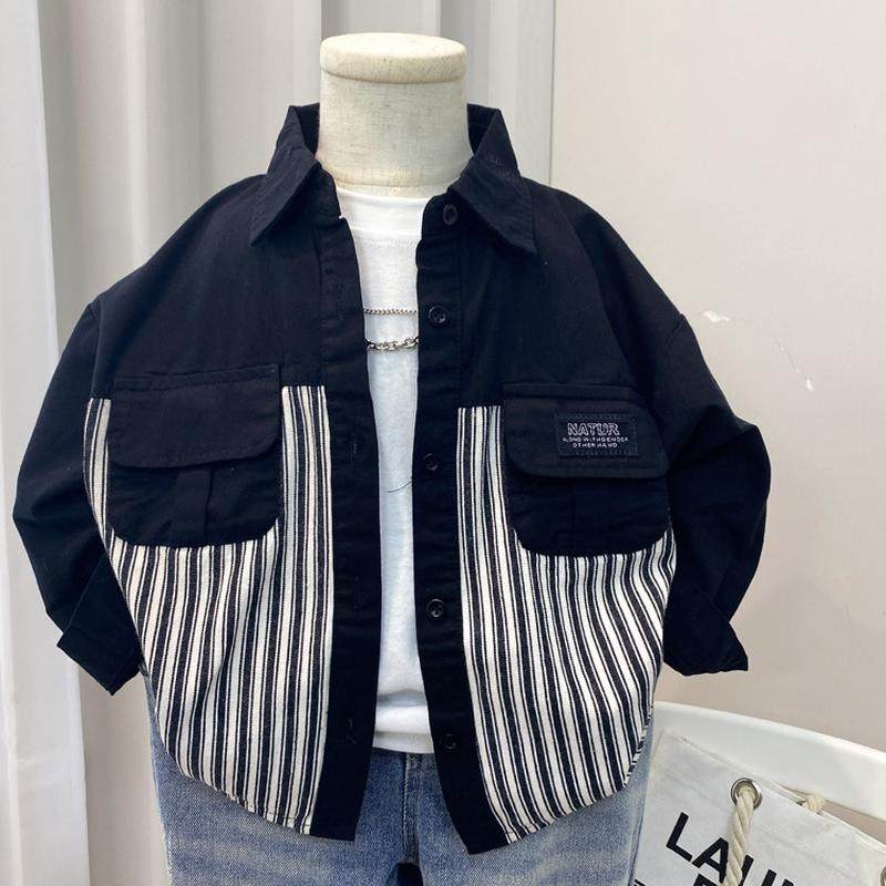 男童衬衫春秋2025新款儿童衬衣春装潮酷帅气中童小童男孩开衫,童装/婴儿装/亲子装,衬衫,淘宝优惠券,粉丝福利购,淘宝优惠卷