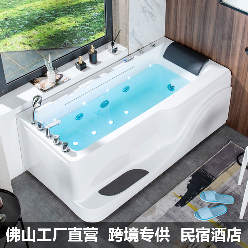浴缸大瀑布冲浪按摩智能恒温加热小户型成人家用网红浴盆日式浴池