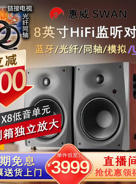 惠威 D1500 有源8寸蓝牙音箱电视客厅2.0音响 M300MKII M500