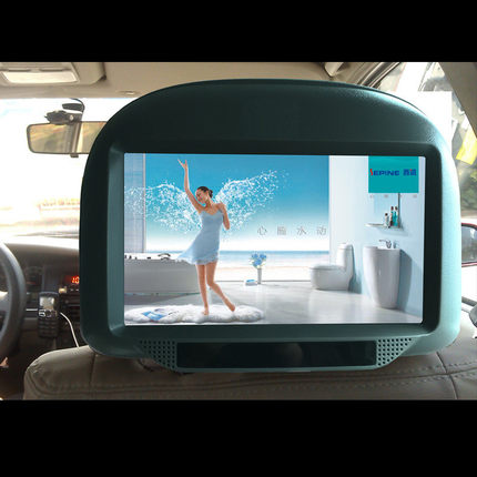 热销广告机sepine出租车9寸头枕安卓深圳4g广告机