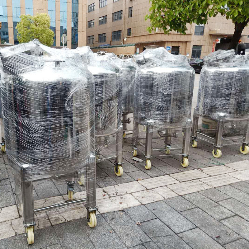 热销厂家供应不锈钢化工式移动罐小型加热搅拌罐移动叉车密封搅拌