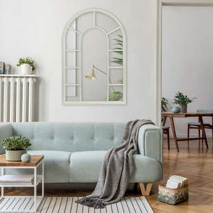 法式 店落地试衣镜 拱形全身镜家用卧室穿衣镜子挂壁入户玄关镜服装