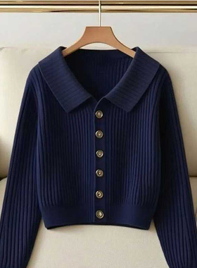 针织毛衣打底女红色毛衣开衫外套2025新款气质感显瘦外穿内1103k