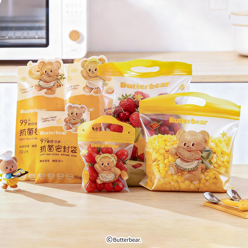 摩登主妇保鲜袋手提密封袋早餐袋