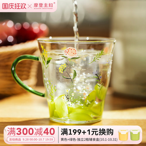 摩登主妇小枝荨玻璃杯家用水杯子