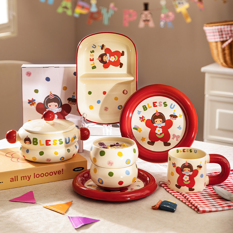 摩登主妇可爱餐具陶瓷饭碗泡面碗