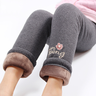 儿童保暖裤内穿女童冬装裤子一条过冬棉裤打底裤宝宝三层加绒加厚