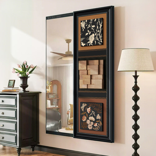 盛迪法式中古立体实木全身镜