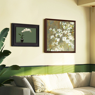 法式 饰画主卧房间高级感挂画卧室床头画苹果花壁画 复古客厅花卉装