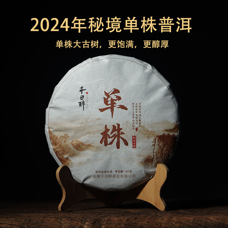 千日醉头春秘境单株大古树茶香纯净厚润绵甜普洱生茶七子饼357克