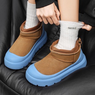 日本offcat上野行星时尚撞色雪地靴加厚保暖厚底男女冬季百搭加绒