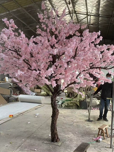 Симуляция вишневых деревьев персик цветет дерево крупные фальшивые деревья в помещении и наружном украшении желание торговых торговых центров деревьев