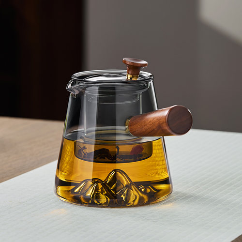 观山大容量玻璃茶壶泡茶待客