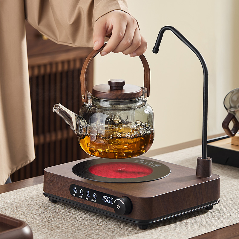 自动上水电陶炉玻璃煮茶壶提梁壶煮茶器烧水泡茶家用高档茶具套装