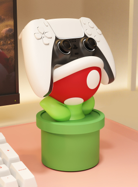 马里奥大嘴花switch游戏手柄支架底座ps4ps5xbox展示支架收纳摆件