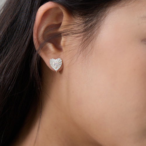 阳光的味道纯银无痛耳夹