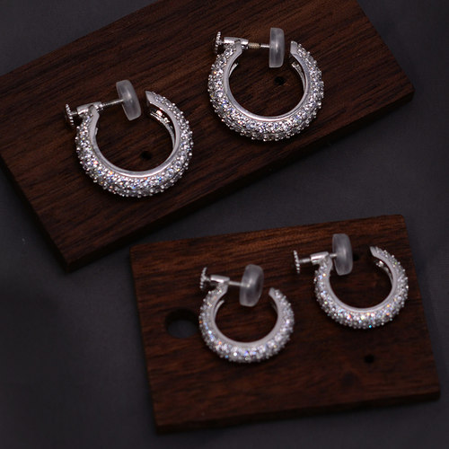 阳光的味道纯银无痛耳夹