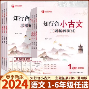 新版 知行合小古文主题拓展训一二三四五六年级下册 小学语文完全解读古诗文阅读理解专项文言文注释文白对讲注释详尽资料书