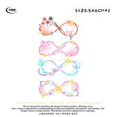 想自由 莫比乌斯环组合彩色彩绘遮盖遮瑕高级感防水持久纹身贴ins