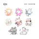 想自由 可爱音乐动物系列组合彩色遮盖遮瑕高级感防水纹身贴纸