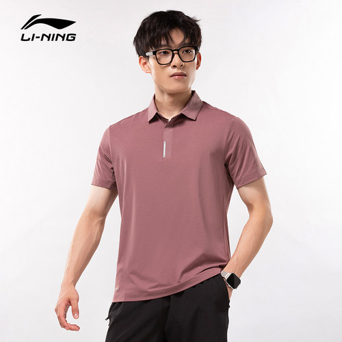 李宁POLO衫男士翻领短袖男款夏季